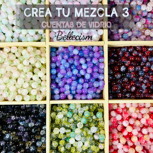 【Crea tu mezcla 3】cuentas de vidrio/120ml/5-6pulseras/dijes separados/hilo/aguja