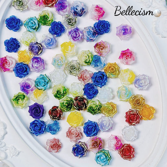 【Colección de florecitas】base plana para decorar/33 colores