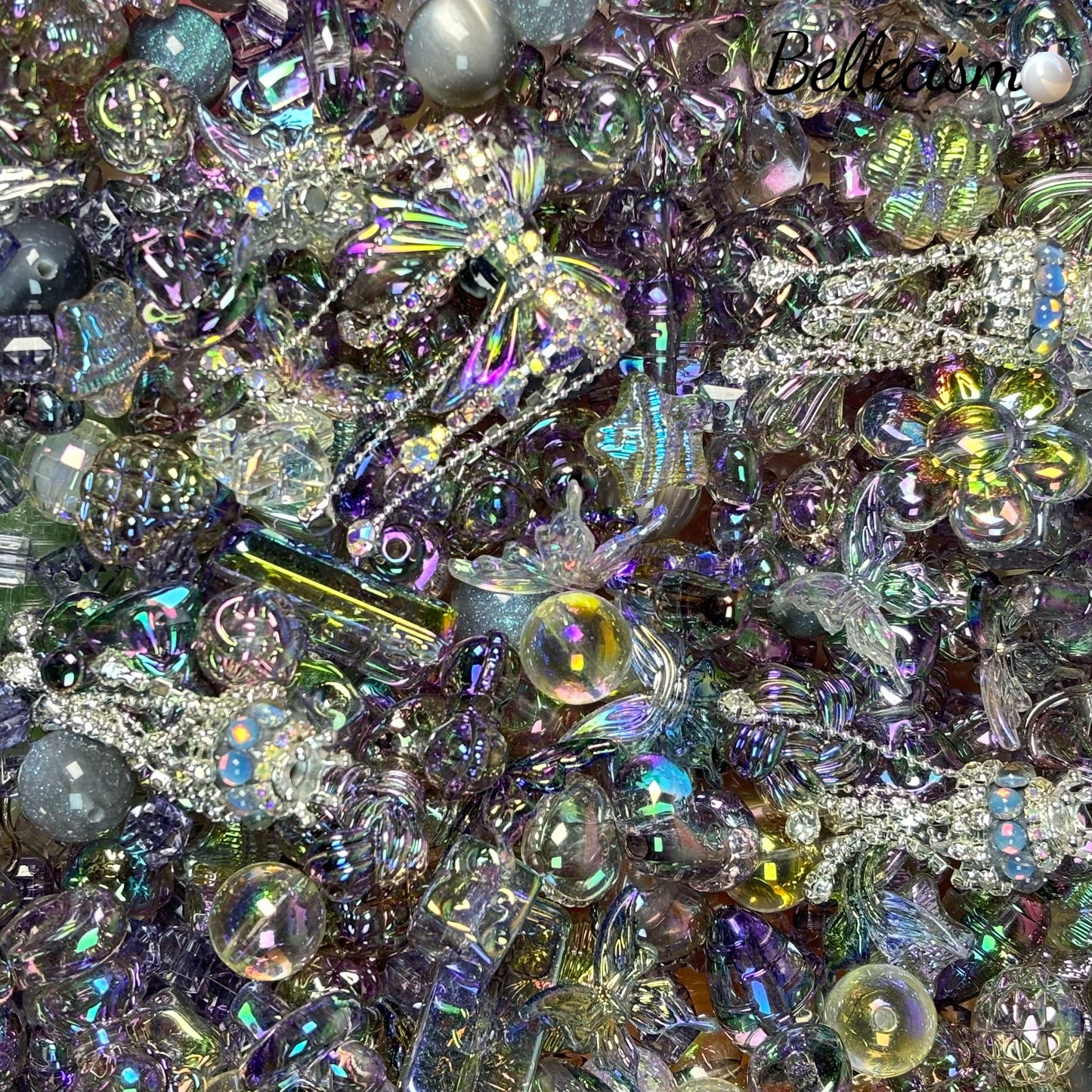 【Gris】cuentas acrílicas/para colgantes/aretes