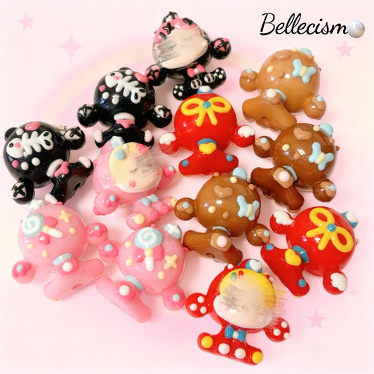 【Muñequitas】cuentas para plumas/4 piezas/set