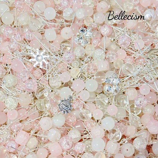 【Pink candy】cuentas con aro,alfileres,cadenas para pulsera/collar/colgante