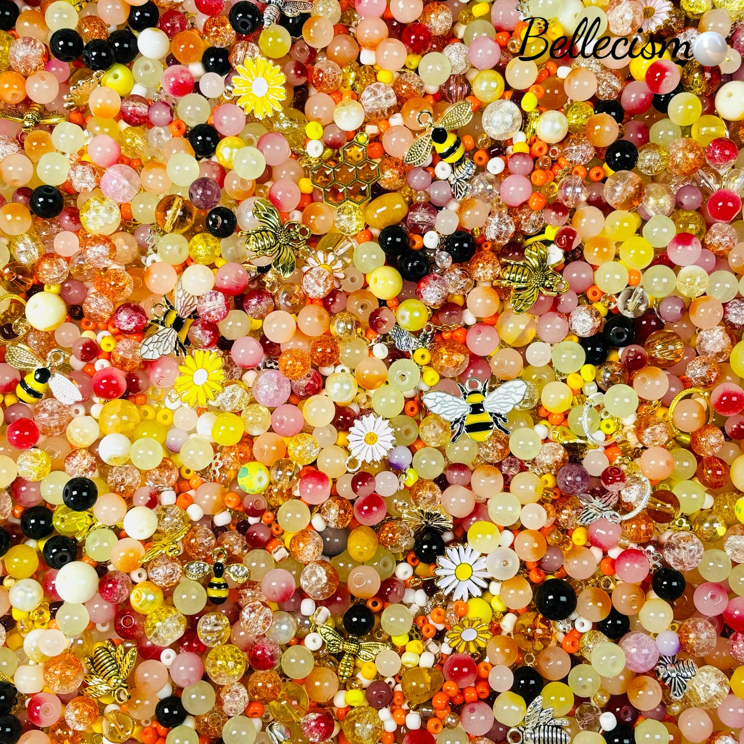 【Abejas en el jardín】cuentas de vidrio/mostacillas/dijes