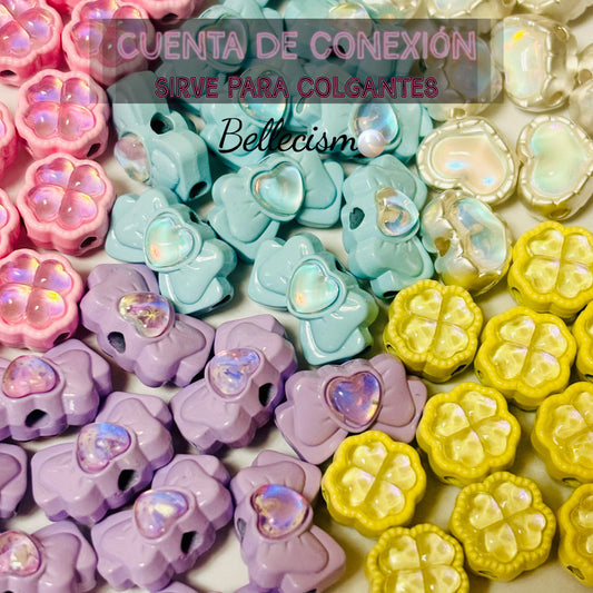 【Cuenta de conexión】tiene cuatro acujeros/sirve para colgantes