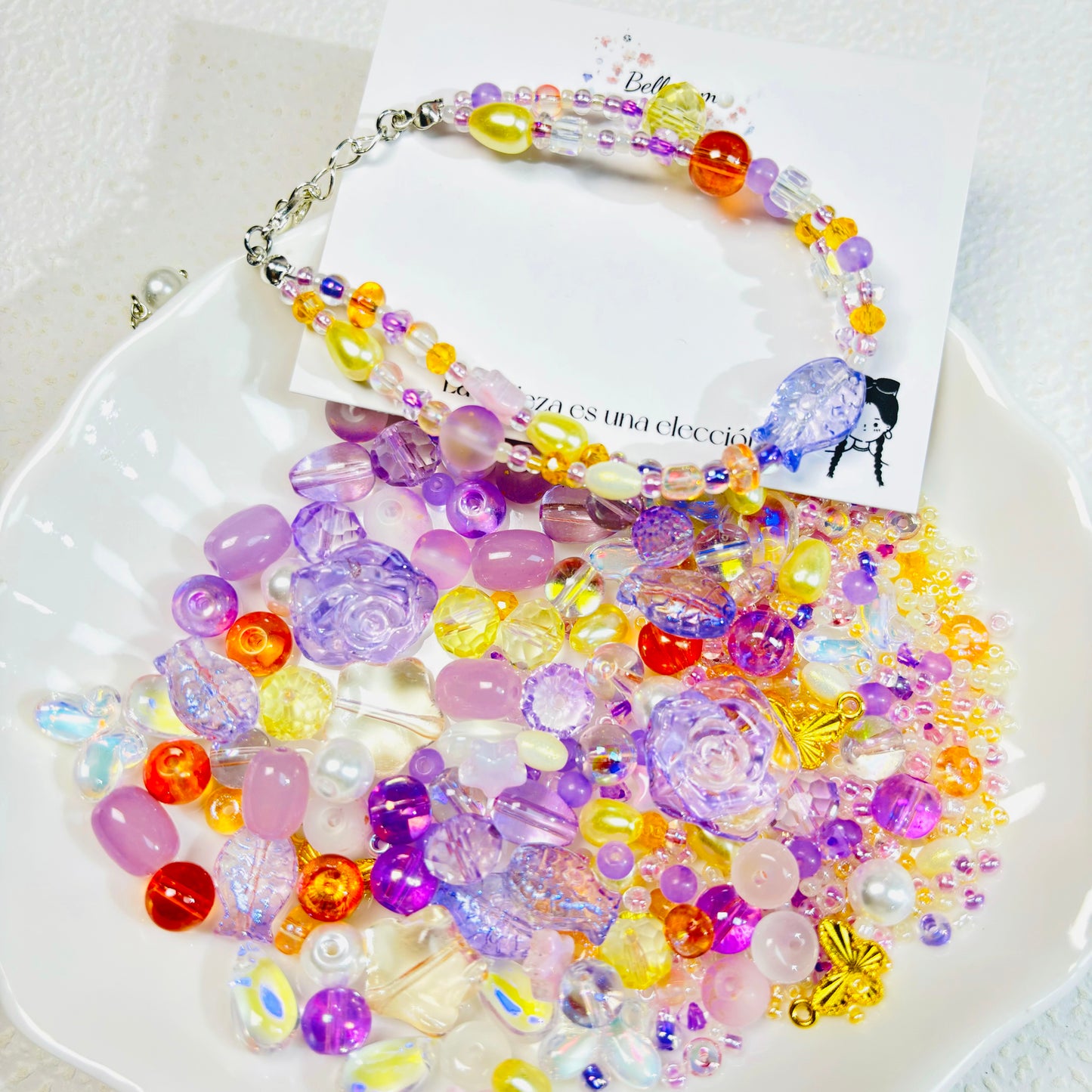 【Cuentas de vidrio】para pulseras/collares/aretes/anillos