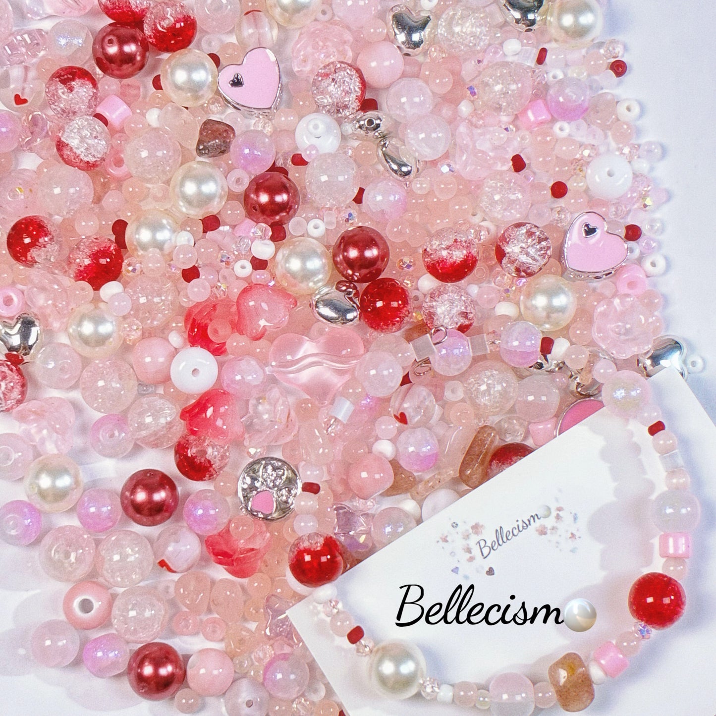 【Día de amor y amistad】mezcla de cuentas de vidrio/piedras naturales/3-17mm