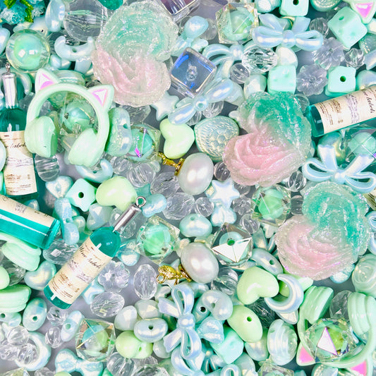 【Menta】cuentas acrílicas/para colgantes/aretes