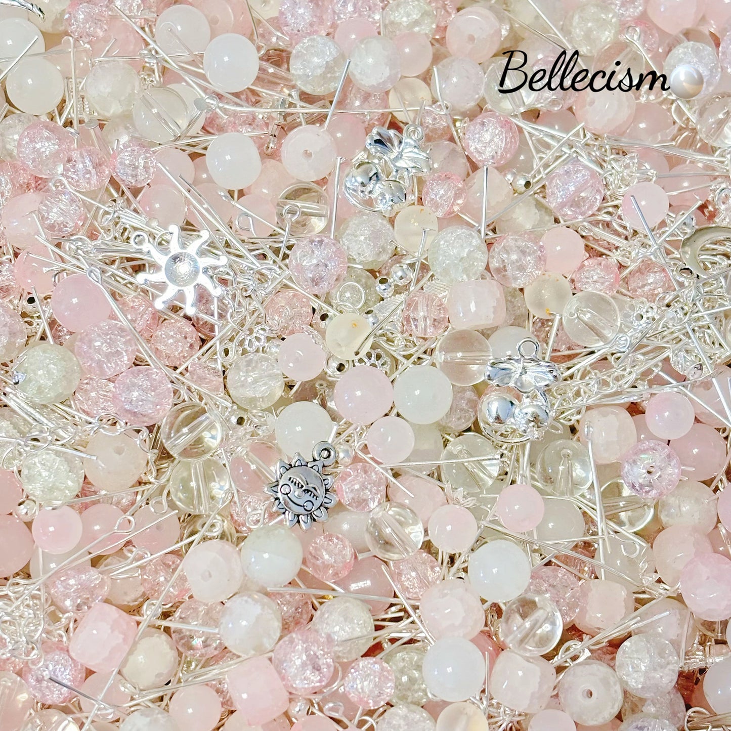 【Pink candy】cuentas con aro,alfileres,cadenas para pulsera/collar/colgante